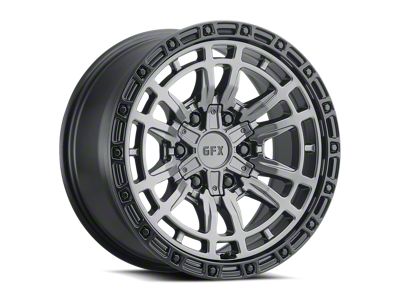 G-FX TR-24 Matte Gray with Matte Black Lip 6-Lug Wheel; 20x9; 12mm Offset (25-26 4Runner)