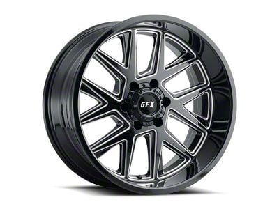 G-FX TM6 Gloss Black Milled 6-Lug Wheel; 20x9; 12mm Offset (21-25 Bronco, Excluding Raptor)