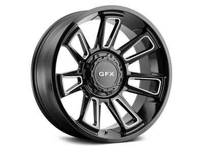 G-FX TR21 Gloss Black Milled 6-Lug Wheel; 18x9; 12mm Offset (22-25 Bronco Raptor)