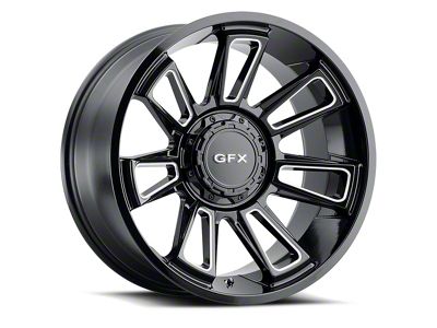 G-FX TR21 Gloss Black Milled Wheel; 18x9; 0mm Offset (20-25 Jeep Gladiator JT)
