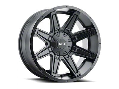 G-FX TR23 Matte Black Wheel; 17x8.5; 18mm Offset (20-25 Jeep Gladiator JT)