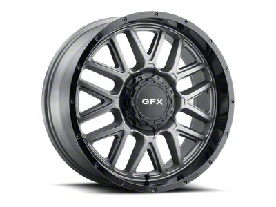 G-FX TM-5 Matte Gray with Matte Black Lip Wheel; 18x9; 0mm Offset (18-25 Jeep Wrangler JL)