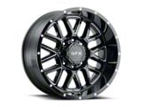 G-FX TM-5 Gloss Black Milled Wheel; 17x8.5; 18mm Offset (18-25 Jeep Wrangler JL)