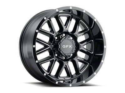 G-FX TM-5 Gloss Black Milled Wheel; 17x8.5; 18mm Offset (18-25 Jeep Wrangler JL)