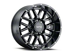 G-FX TM-5 Gloss Black Milled Wheel; 18x9; 0mm Offset (18-25 Jeep Wrangler JL)