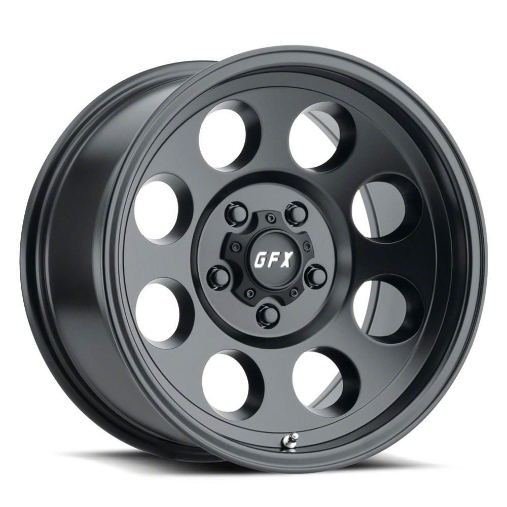 G-FX Jeep Wrangler TR-16 Matte Black Wheel; 17x9; 12mm Offset T16