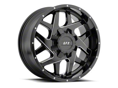 G-FX TR-Mesh2 Gloss Black Milled Wheel; 17x9; 0mm Offset (18-25 Jeep Wrangler JL)