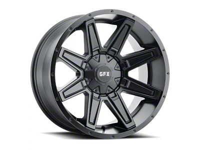 G-FX TR23 Matte Black Wheel; 17x8.5; 18mm Offset (18-25 Jeep Wrangler JL)