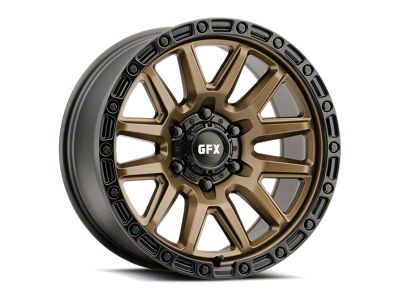 G-FX T26 Bronze with Black Lip and Bolts 6-Lug Wheel; 18x9; 0mm Offset (17-24 Titan)