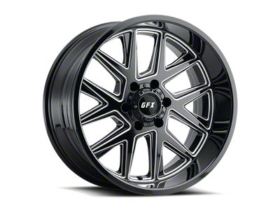 G-FX TM6 Gloss Black Milled 6-Lug Wheel; 20x10; -24mm Offset (16-24 Titan XD)