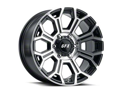 G-FX TR-19 Gloss Black Machined 6-Lug Wheel; 18x9; 12mm Offset (22-25 Tundra)
