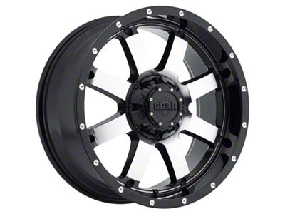 Gear Off-Road Big Block Gloss Black Machined 6-Lug Wheel; 20x9; 18mm Offset (04-15 Titan)