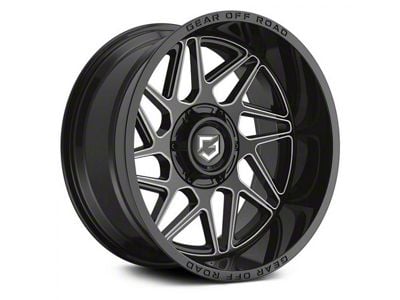 Gear Off-Road Ratio Gloss Black Milled 6-Lug Wheel; 22x10; 10mm Offset (24-25 Tacoma)