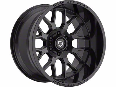 Gear Off-Road Raid Gloss Black 6-Lug Wheel; 20x10; -12mm Offset (25-26 4Runner)