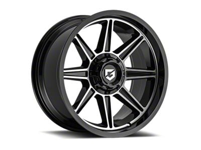 Gear Off-Road 773 Gloss Black Machined 6-Lug Wheel; 20x9; 18mm Offset (16-23 Tacoma)