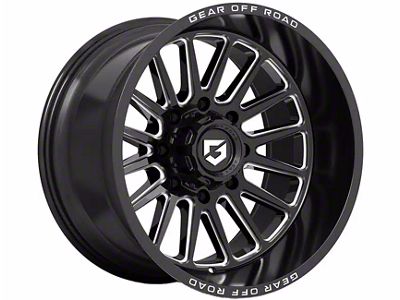 Gear Off-Road Leverage Gloss Black Milled 6-Lug Wheel; 20x9; 18mm Offset (16-24 Titan XD)