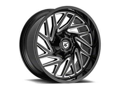 Gear Off-Road 769 Gloss Black Milled 6-Lug Wheel; 22x10; -19mm Offset (22-25 Tundra)
