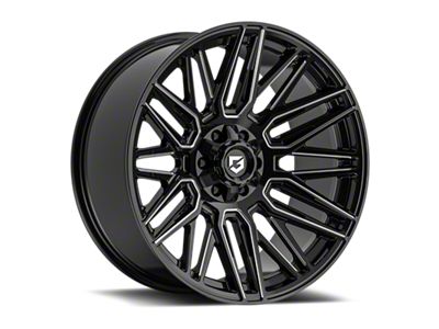 Gear Off-Road 770 Gloss Black Milled 6-Lug Wheel; 22x10; 10mm Offset (22-25 Tundra)