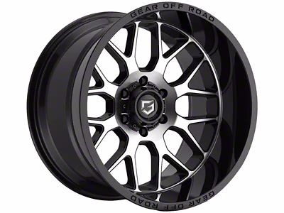 Gear Off-Road Raid Gloss Black Machined 6-Lug Wheel; 20x9; 18mm Offset (22-25 Tundra)