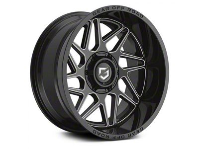 Gear Off-Road Ratio Gloss Black Milled 6-Lug Wheel; 22x10; -19mm Offset (22-25 Tundra)