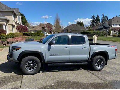 GEM Tubes Octa Series Nerf Side Step Bars; Black (16-23 Tacoma Double Cab)