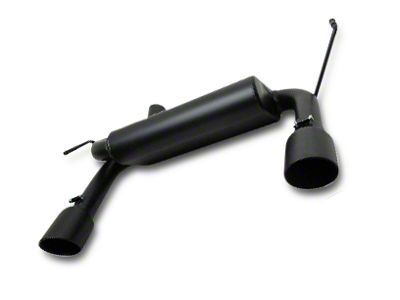 Gibson Split Rear Axle-Back Exhaust; Black Ceramic (07-18 Jeep Wrangler JK)