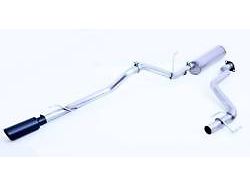 Gibson Black Elite Series Single Exhaust System with Black Tip; Rear Exit (24-26 Tacoma w/ Rear Leaf Springs)
