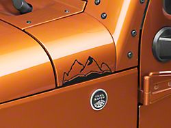 SEC10 Small Mountain Graphic; Matte Black (20-24 Jeep Gladiator JT)