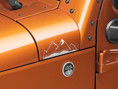 SEC10 Small Mountain Graphic; Silver (20-25 Jeep Gladiator JT)