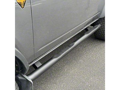 Go Rhino 3-Inch 4000 Series Cab Length Side Step Bars; Textured Black (21-25 Bronco)