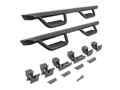 Go Rhino Dominator Xtreme D2 Side Step Bars; Textured Black (21-25 Bronco 4-Door)