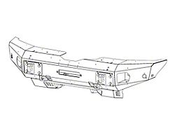 Go Rhino Trailline Full Width Front Bumper; Textured Black (21-26 Bronco, Excluding Raptor)