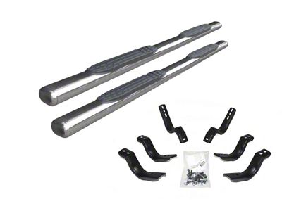 Go Rhino 4-Inch 1000 Series Side Step Bars; Polished (18-25 Jeep Wrangler JL 4-Door)