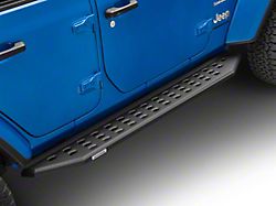 Go Rhino RB20 Running Boards; Textured Black (18-25 Jeep Wrangler JL 4-Door)