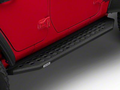 Go Rhino RB20 Running Boards; Protective Bedliner Coating (18-25 Jeep Wrangler JL 4-Door)