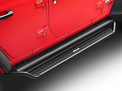 Go Rhino Dominator Xtreme D1 Side Step Bars; Textured Black (18-25 Jeep Wrangler JL 4-Door)