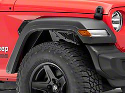 Go Rhino Aluminum Wheel Well Inner Fender Liners; Front; Textured Black (18-25 Jeep Wrangler JL)
