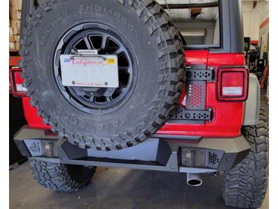 Go Rhino Trailline Full Width Rear Bumper; Textured Black (18-25 Jeep Wrangler JL)