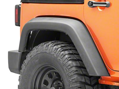 Go Rhino Aluminum Wheel Well Inner Fender Liners; Rear; Textured Black (07-18 Jeep Wrangler JK)