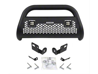 Go Rhino RC2 LR Bull Bar with Two 3-Inch Cube Lights; Textured Black (07-21 Tundra)
