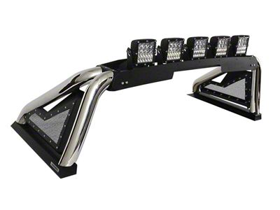Go Rhino Sport Bar 2.0 Roll Bar with Power Actuated Retractable Light Mount; Polished (07-21 Tundra)