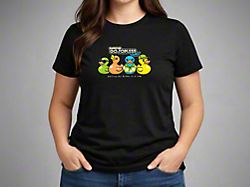 Go Topless Day Women's Ducks in a Row T-Shirt; Black