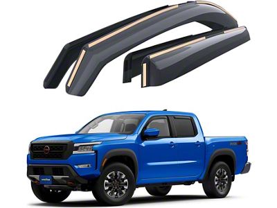 Goodyear Car Accessories Shatterproof in-Channel Window Deflectors (22-25 Frontier Crew Cab)