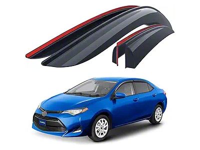 Goodyear Car Accessories Shatterproof Tape-On Window Deflectors (22-25 Frontier Crew Cab)