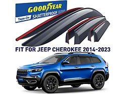 Goodyear Car Accessories Shatterproof Tape-On Window Deflectors (14-23 Jeep Cherokee KL)