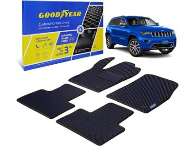 Goodyear Car Accessories Custom Fit Front and Rear Floor Liners; Black (16-21 Jeep Grand Cherokee WK2)