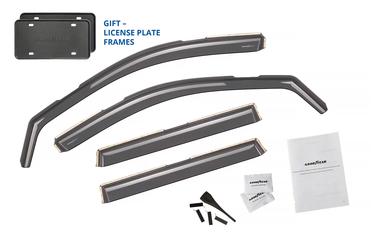 Goodyear Car Accessories Jeep Grand Cherokee Shatterproof inChannel Window Deflectors