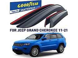 Goodyear Car Accessories Shatterproof Tape-On Window Deflectors (11-21 Jeep Grand Cherokee WK2)