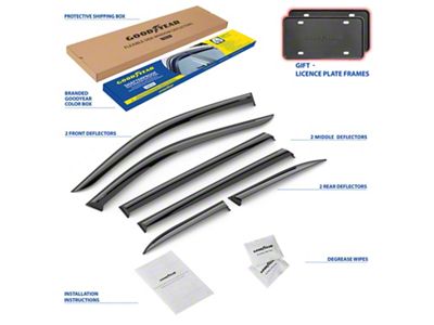 Goodyear Car Accessories Shatterproof Tape-On Window Deflectors (22-25 Jeep Grand Cherokee WL)
