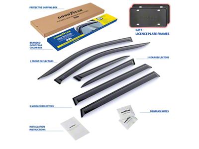 Goodyear Car Accessories Shatterproof Tape-On Window Deflectors (11-21 Jeep Grand Cherokee WK2)